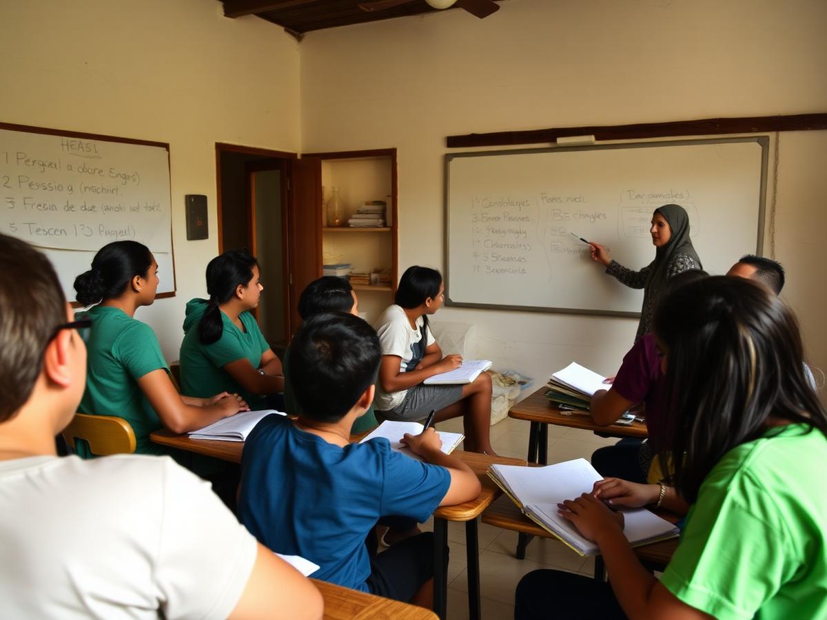 Turma de Aula de Inglês